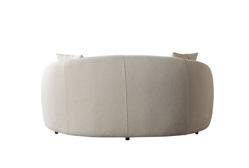 Bonita Ivory Boucle Round Sofa  71" - BONITAIVORY-RS