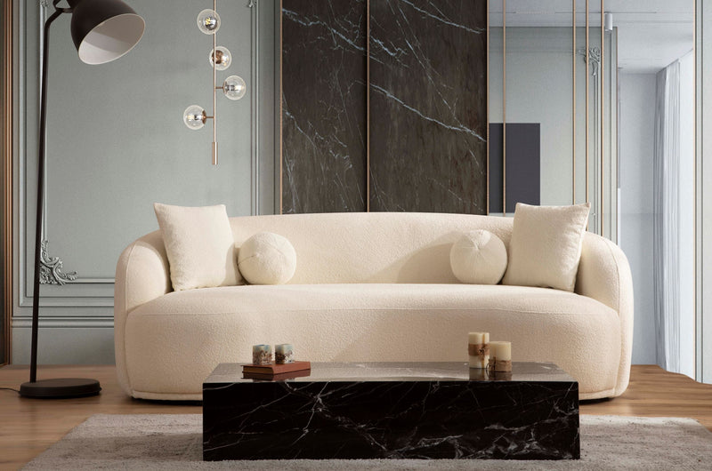 Bonita Ivory Boucle Sofa - BONITAIVORY-S