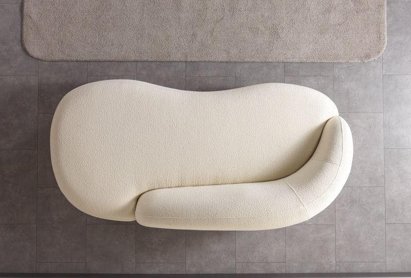 Bonita Ivory Boucle Sofa Chaise 87" - BONITAIVORY-SC