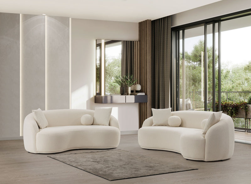 Bonita Ivory Boucle Sofa & Loveseat - BONITAIVORY-SL