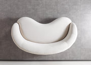 Bonita Ivory Velvet Loveseat 81" - BONITAIVORYVL-L