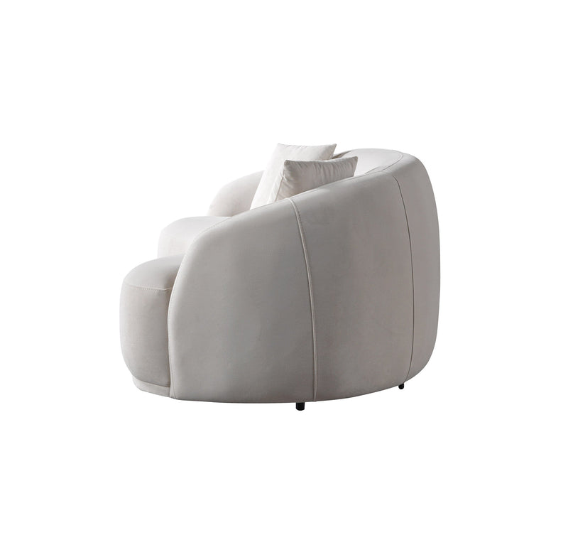 Bonita Ivory Velvet Sofa 91" & Loveseat 81" - BONITAIVORYVL-SL