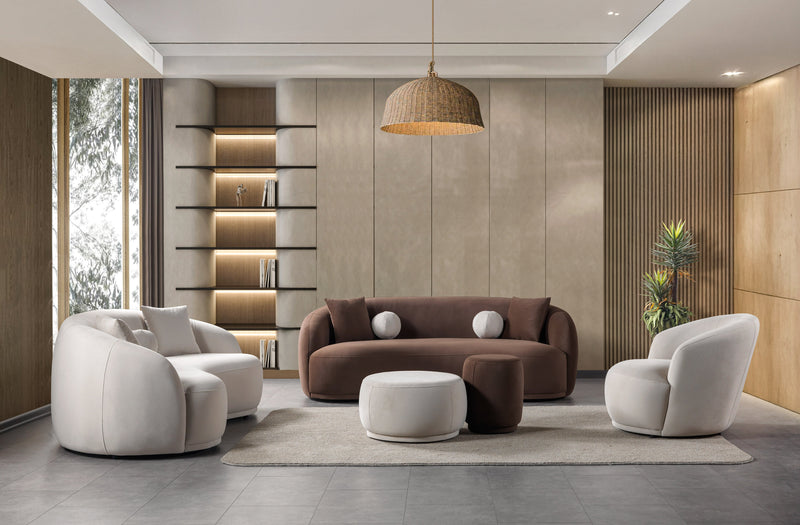 Bonita Ivory Velvet Sofa 91" & Loveseat 81" - BONITAIVORYVL-SL