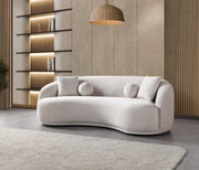 Bonita Ivory Velvet Sofa 91" & Loveseat 81" - BONITAIVORYVL-SL