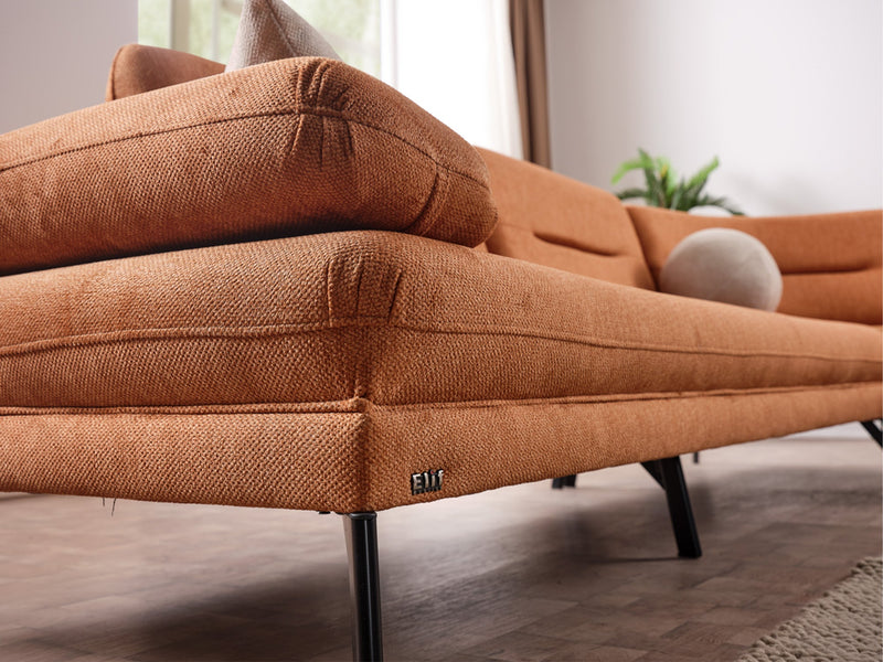 Bonita Sectional Sofa in Grey - 200-ELIF-BON-A502-S
