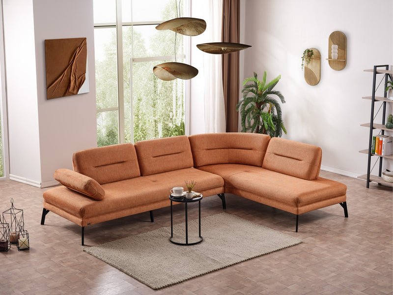 Bonita Sectional Sofa in Orange - 200-ELIF-BON-A501-S