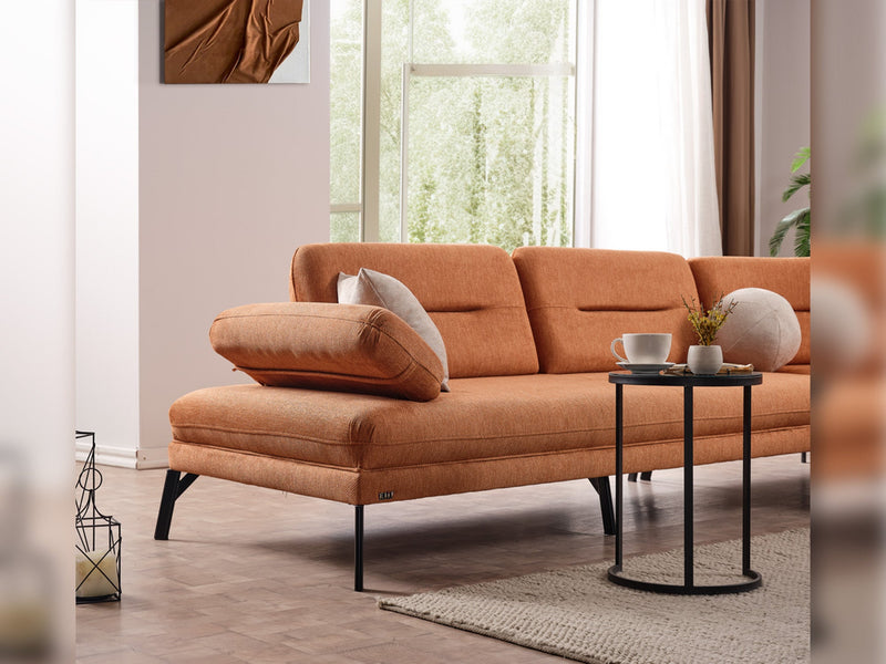 Bonita Sectional Sofa in Orange - 200-ELIF-BON-A501-S