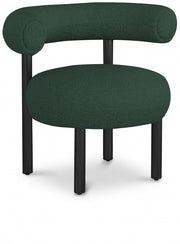 Bordeaux Boucle Fabric Upholstered Accent Chair in Green - 495Green