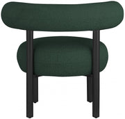 Bordeaux Boucle Fabric Upholstered Accent Chair in Green - 495Green