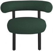 Bordeaux Boucle Fabric Upholstered Accent Chair in Green - 495Green