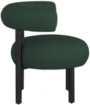 Bordeaux Boucle Fabric Upholstered Accent Chair in Green - 495Green