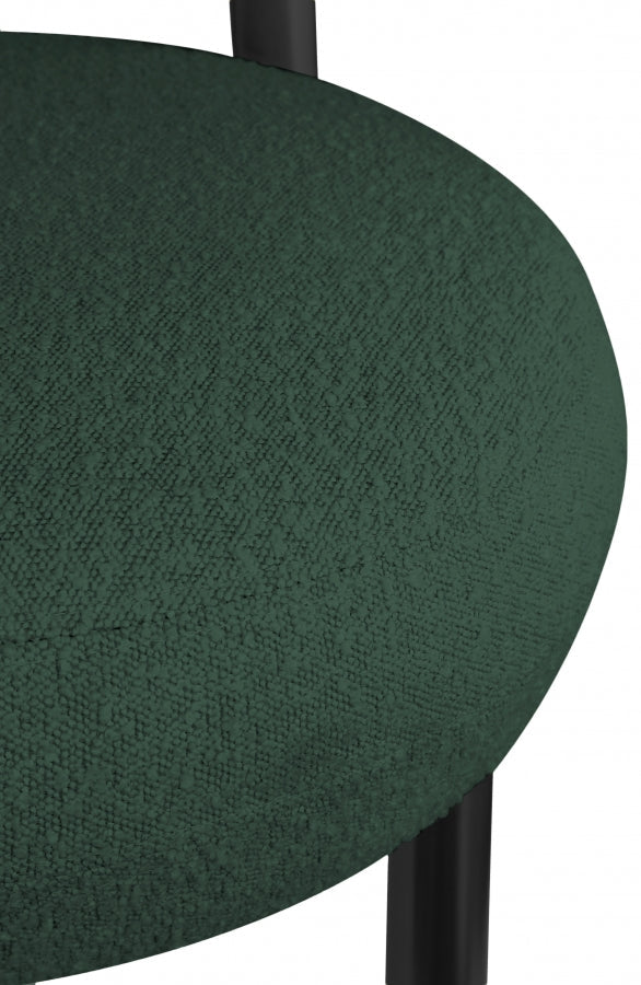 Bordeaux Boucle Fabric Upholstered Accent Chair in Green - 495Green