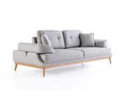Boss 4-pieces (2 Sofa & 2 Chair) Livingroom in Light Grey - Anthracite - 200-ZEN-BOS-LGRE-ANT-3311