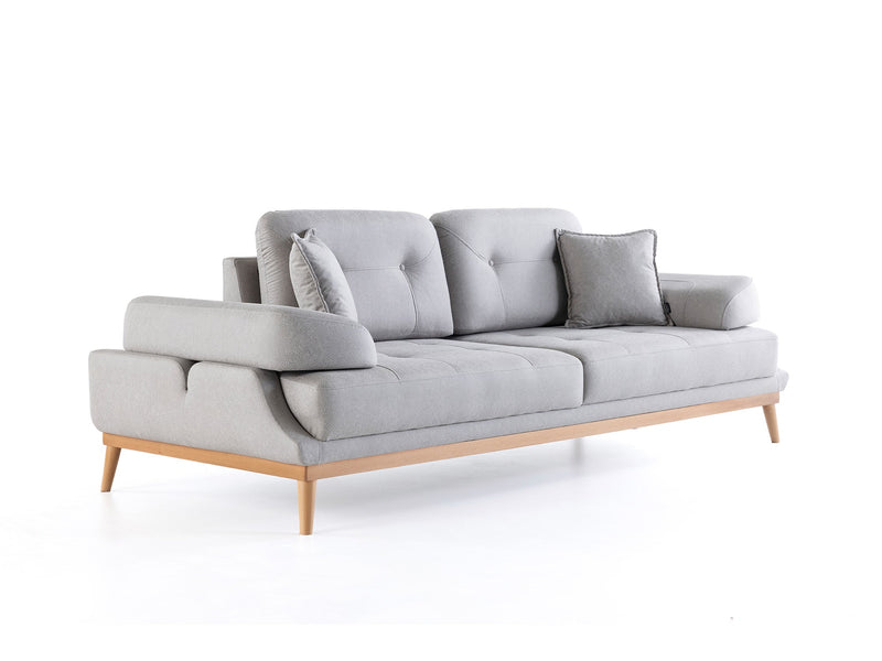 Boss 4-pieces (2 Sofa & 2 Chair) Livingroom in Light Grey - Anthracite - 200-ZEN-BOS-LGRE-ANT-3311