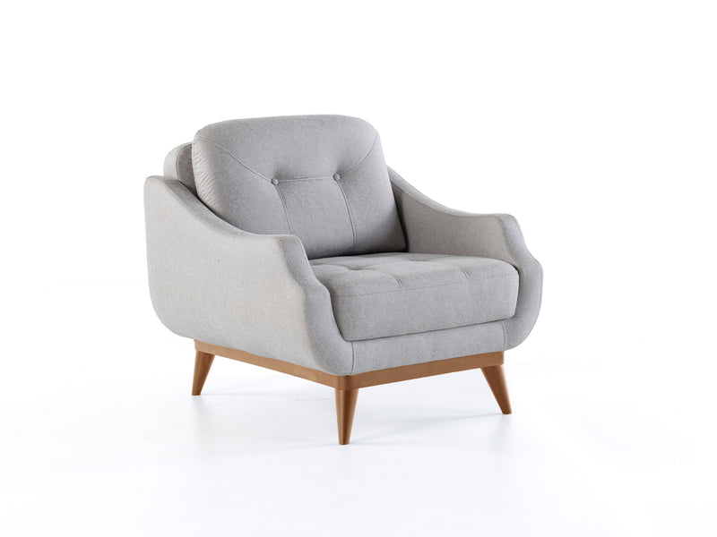 Boss 4-pieces (2 Sofa & 2 Chair) Livingroom in Light Grey - Anthracite - 200-ZEN-BOS-LGRE-ANT-3311