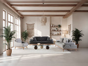 Boss 4-pieces (2 Sofa & 2 Chair) Livingroom in Light Grey - Anthracite - 200-ZEN-BOS-LGRE-ANT-3311