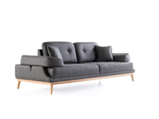 Boss 4-pieces (2 Sofa & 2 Chair) Livingroom in Light Grey - Anthracite - 200-ZEN-BOS-LGRE-ANT-3311