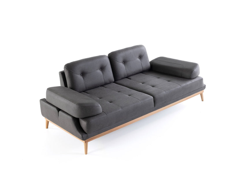 Boss 4-pieces (2 Sofa & 2 Chair) Livingroom in Light Grey - Anthracite - 200-ZEN-BOS-LGRE-ANT-3311