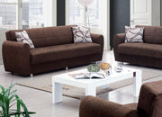 Boston 89 in. Convertible Sleeper Sofa in Brown with Storage - Gate FurnitureSleeper Sofa