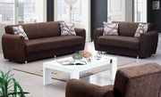 Boston Convertible Brown Sleeper Living Room Set - Gate FurnitureLiving Room Set