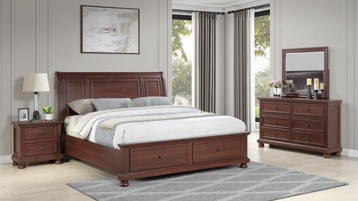 Boston Queen 4 Pc Bedroom Set in Walnut - Boston Queen 4 Pc Bedroom Set in Walnut