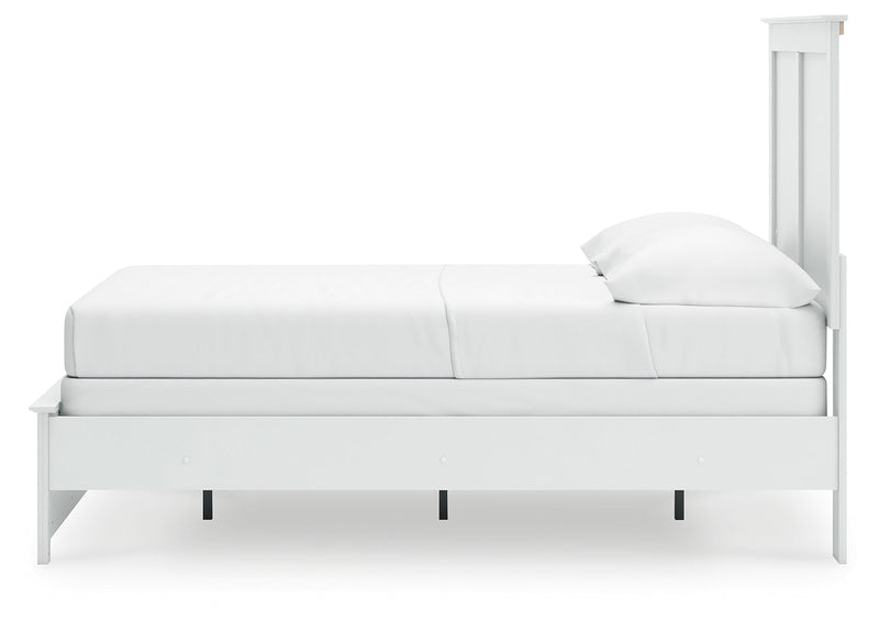 Bostwick Shoals Full Panel Bed with Dresser and Nightstand in White from Ashley - Luna Furniture