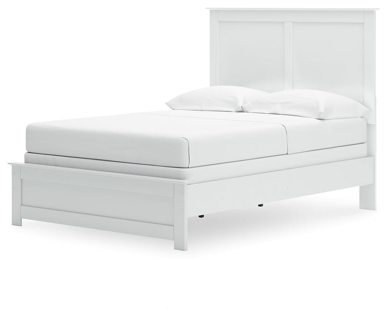 Bostwick Shoals Full Panel Bed with Dresser and Nightstand in White from Ashley - Luna Furniture