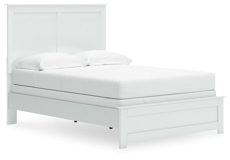 Bostwick Shoals Full Panel Bed with Dresser and Nightstand in White from Ashley - Luna Furniture