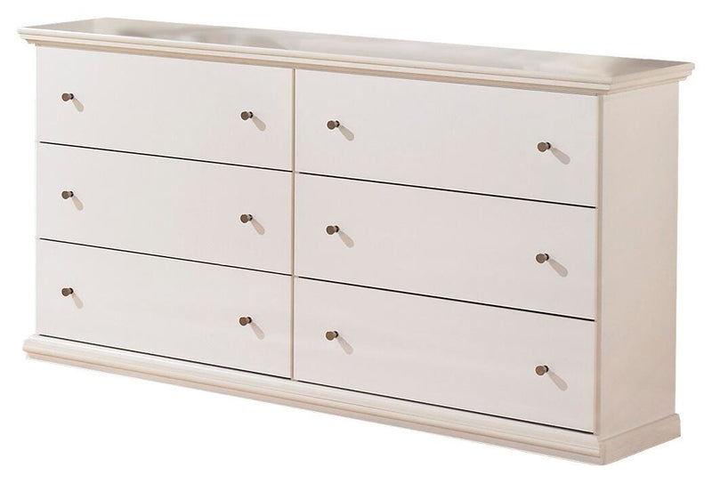 Bostwick Shoals King Panel Bed and Dresser in White - PKG021585