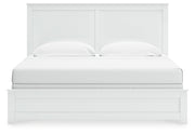 Bostwick Shoals King Panel Bed with Dresser and Nightstand in White from Ashley - Luna Furniture