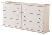 Bostwick Shoals Queen Panel Bed and Dresser in White - PKG021577