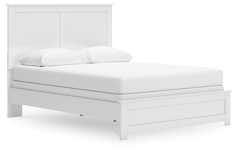 Bostwick Shoals Queen Panel Bed and Dresser in White - PKG021577