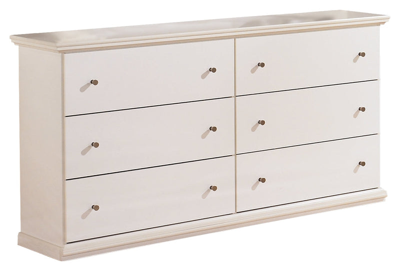 Bostwick Shoals Queen Panel Bed with Dresser and Nightstand in White from Ashley - Luna Furniture