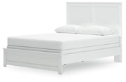 Bostwick Shoals Queen Panel Bed with Dresser and Nightstand in White from Ashley - Luna Furniture