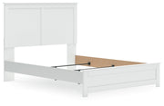 Bostwick Shoals Queen Panel Bed with Mirrored Dresser and Nightstand in White from Ashley - Luna Furniture