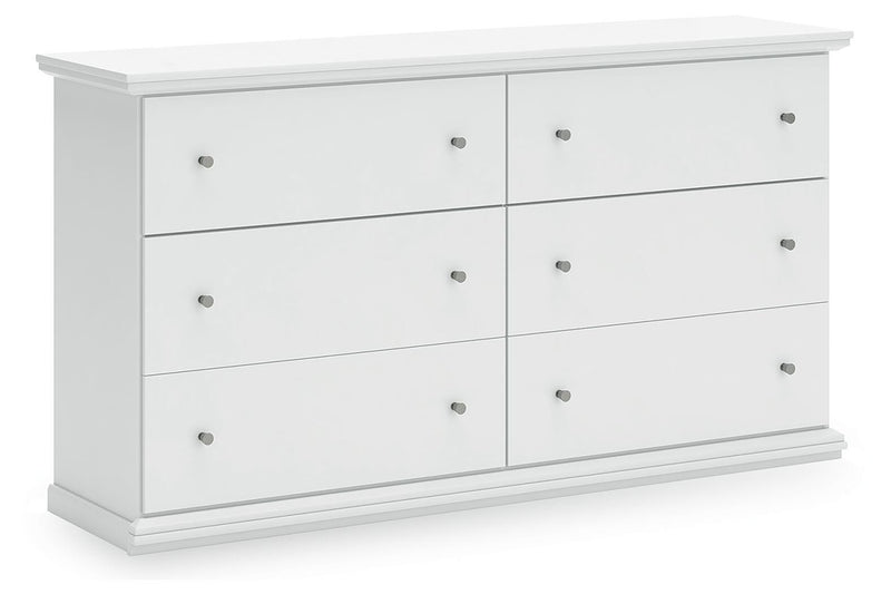 Bostwick Shoals Twin Panel Bed and Dresser in White - PKG021561