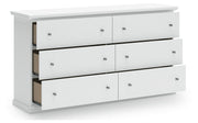 Bostwick Shoals Twin Panel Bed and Dresser in White - PKG021561