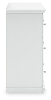 Bostwick Shoals Twin Panel Bed and Dresser in White - PKG021561