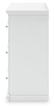 Bostwick Shoals Twin Panel Bed and Dresser in White - PKG021561
