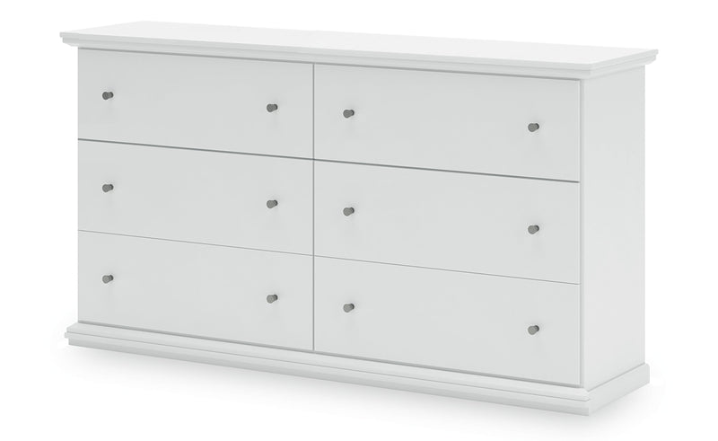 Bostwick Shoals Twin Panel Bed and Dresser in White - PKG021561