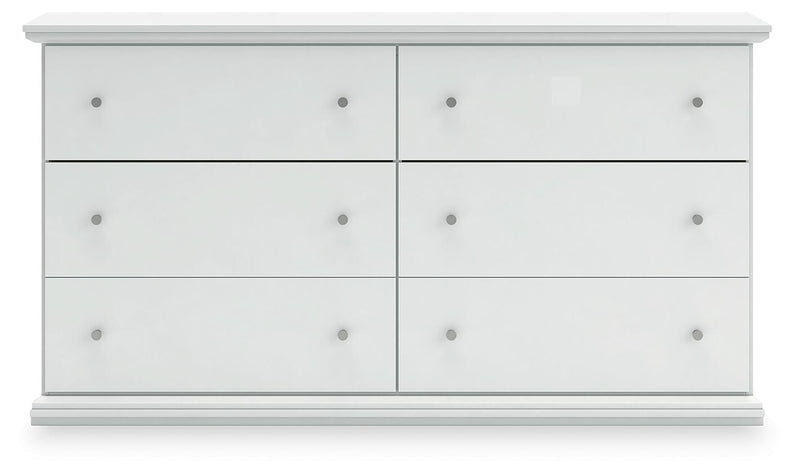 Bostwick Shoals Twin Panel Bed and Dresser in White - PKG021561