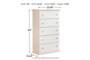 Bostwick Shoals White Chest of Drawers - Gate FurnitureChest
