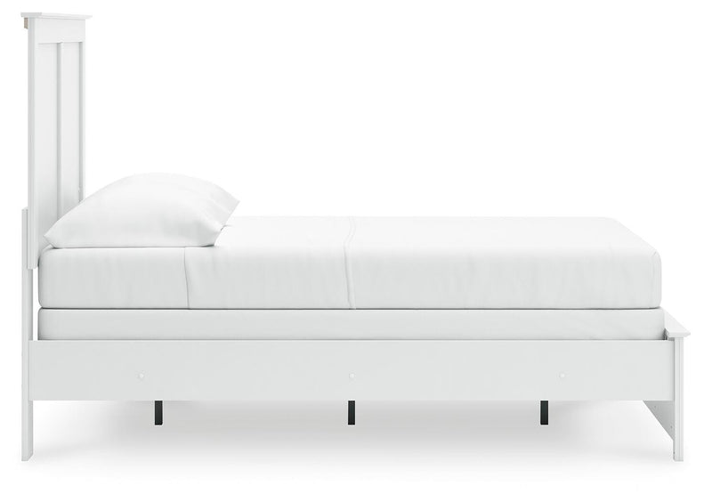 Bostwick Shoals White Full Panel Bed, Dresser and Mirror - B139B48