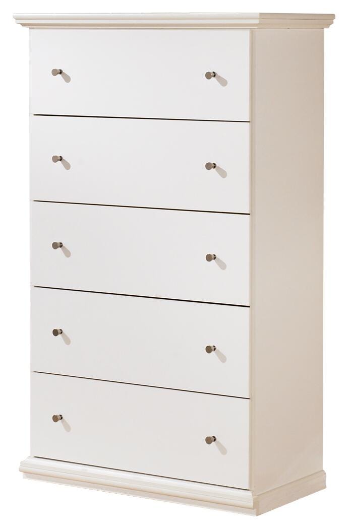 Bostwick Shoals White Twin Panel Bed, Chest and Nightstand - B139B64