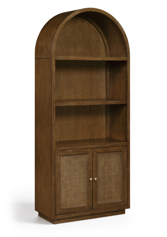 Botanical Natural Cane And Solid Wood Bookcase in Brown - 77021Brown