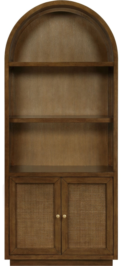 Botanical Natural Cane And Solid Wood Bookcase in Brown - 77021Brown