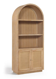 Botanical Natural Cane And Solid Wood Bookcase in Natural - 77021Natural