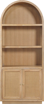 Botanical Natural Cane And Solid Wood Bookcase in Natural - 77021Natural