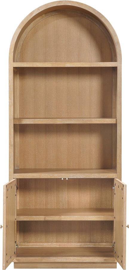Botanical Natural Cane And Solid Wood Bookcase in Natural - 77021Natural