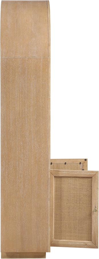 Botanical Natural Cane And Solid Wood Bookcase in Natural - 77021Natural